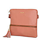 KLEIO Leatherette Sling Bag Peach