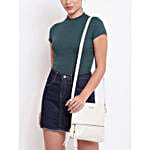 KLEIO Leatherette Sling Bag White