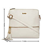 KLEIO Leatherette Sling Bag White