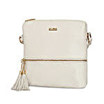 KLEIO Leatherette Sling Bag White