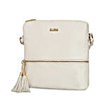 KLEIO Leatherette Sling Bag White