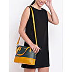 KLEIO Leatherette Twin Colour Hand Bag Green