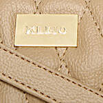 KLEIO Quilted Tassel Hand Bag- Beige