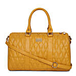 KLEIO Quilted Tassel Hand Bag- Mustard