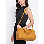 KLEIO Quilted Tassel Hand Bag- Mustard