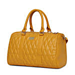 KLEIO Quilted Tassel Hand Bag- Mustard
