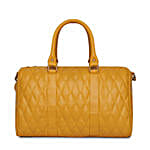 KLEIO Quilted Tassel Hand Bag- Mustard