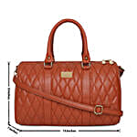 KLEIO Quilted Tassel Hand Bag- Tan