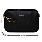 KLEIO Stylish Leatherette Sling Bag Black