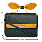 KLEIO Top Bow Sling Bag- Green