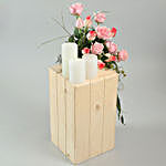Aqua Roses & Ema Roses With Wooden Pillars