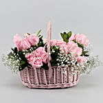 Beautiful Aqua Roses In Handle Basket