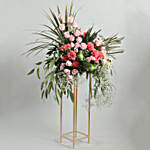 Beautiful Flowers Arrangement With Iron Stand