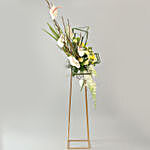 Bunch Of Beautiful Flowers With Iron Stand