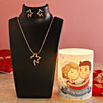 Cute Graphic Hollow Candle & Pretty Necklace Set