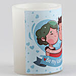 Cute Graphic Hollow Candle & You Are My Everything Table Top