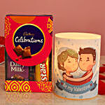Cute Graphic Print Hollow Candle & Cadbury Celebrations Pack