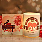 Promise Day Hollow Candle & Couple Love Table Top