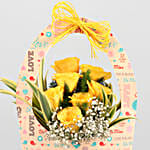 Yellow Roses In FNP Love Sleeve