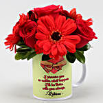Mixed Flowers In Personalised Promise Day Mug