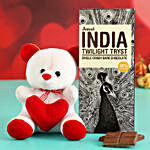 Amul India Dark Chocolate With Red & White Teddy