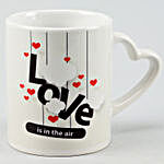 Love Is In The Air White Heart Handle Mug & Wish Tree