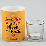 Love You To The Moon & Back Personalised Hollow Candle
