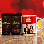 Personalised Couple Photo Mug With Cadbury Bournville Chocolates