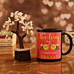 Personalised Name Cute Mug With Pink Rose Quartz Wish Tree