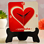 Personalised Name Love Table Clock