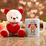 Personalised Name Mug With Cute Teddy