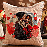 Personalised In Love Sequin Cushion