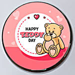 Cute Teddy Love Chocolate Photo Cake 1 Kg Eggless