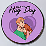 Happy Hug Day Chocolate Photo Cake 1 Kg Eggless