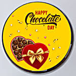 Hearty Box Chocolate Day Photo Cake Half Kg Eggless