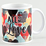 All You Need Is Love White Mug With Love Umbrella Card