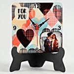 Personalised Couple Photo Love Table Clock