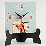 Personalised Couple Photo Valentine Table Clock And Wish Tree