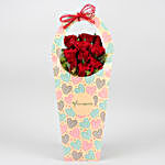 Red Roses In FNP Love Sleeve and Cadbury Silk