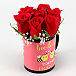 Red Roses In Personalised Mug and Cadbury Dairy Milk