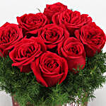 Bunch Of 9 Red Roses In You Have My Heart Sticker Vase