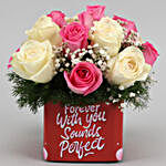 Mixed Roses In Forever With You Sticker Vase