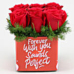 Red Roses In Forever With You Sticker Vase