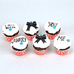 Pretty Propose Chocolate Cup Cake Set of 6