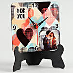 Personalised Couple Photo Love Table Clock