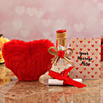 Personalised Love Message in a Cute Bottle With Red Heart