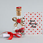Personalised Love Message in a Cute Bottle With Red Heart
