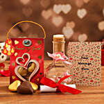 Personalised Love Message in a Pretty Bottle And Box of Choco Swiss