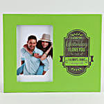 Personalised Photo I Love You Green Picture Frame