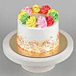 Colourful Flowers 5 Layer Vanilla Cake- 1 Kg